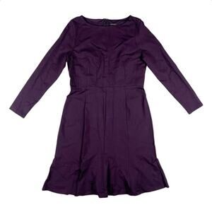 Ann Taylor Plum Purple Long Sleeve Sheath Dress Women’s Size 12